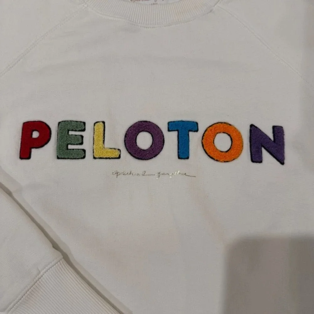 Spiritual Gangster x Peloton Classic Sweatshirt Womens Large‎ White Raised Logo - Picture 2 of 8